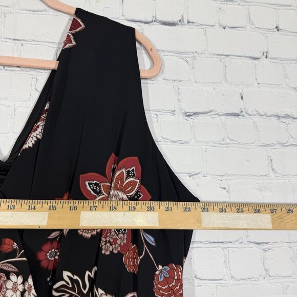 Maurices Jumpsuit Women Plus Size 2X Floral Cottage Flowy Silky Resort Vacation - Picture 7 of 16